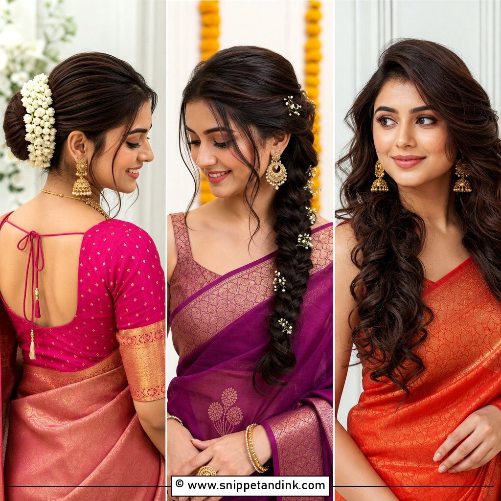 25 Bridesmaid Hairstyles for Saree Elegant Wedding Looks