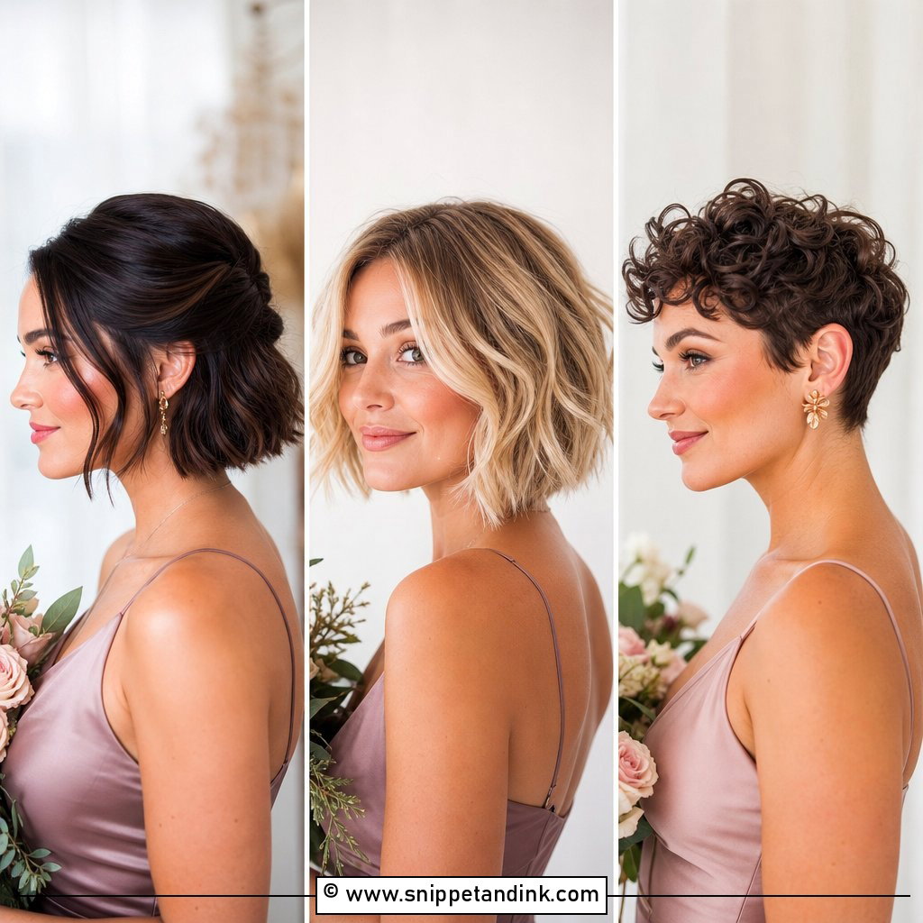 25 Bridesmaid Short Hairstyles Chic Wedding Looks