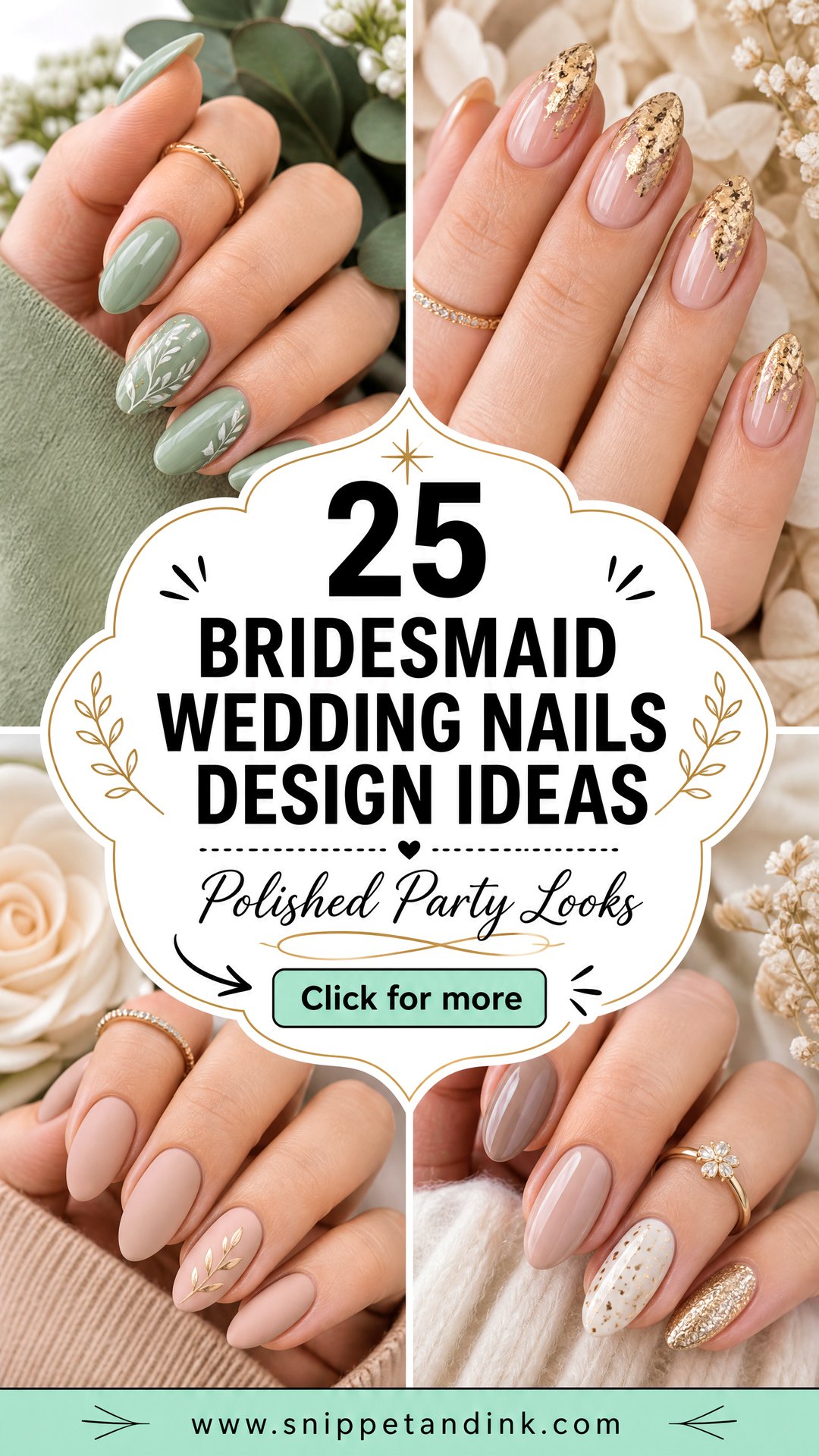 25 Bridesmaid Wedding Nails Design Ideas for a Polished Look - 25 Bridesmaid Wedding Nails Design Ideas for a Polished Look