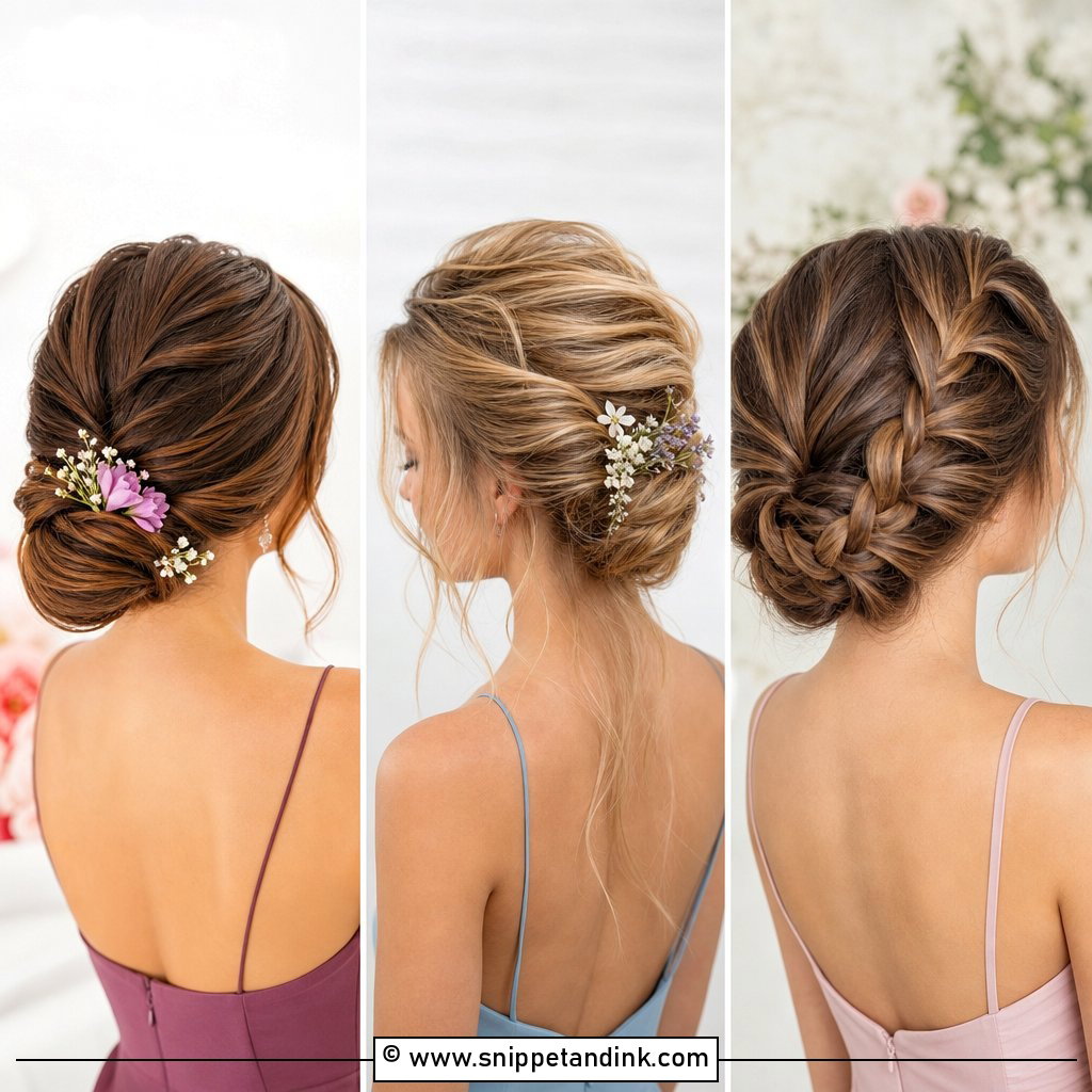 25 Bridesmaids Hairstyles Updo Polished Wedding Looks