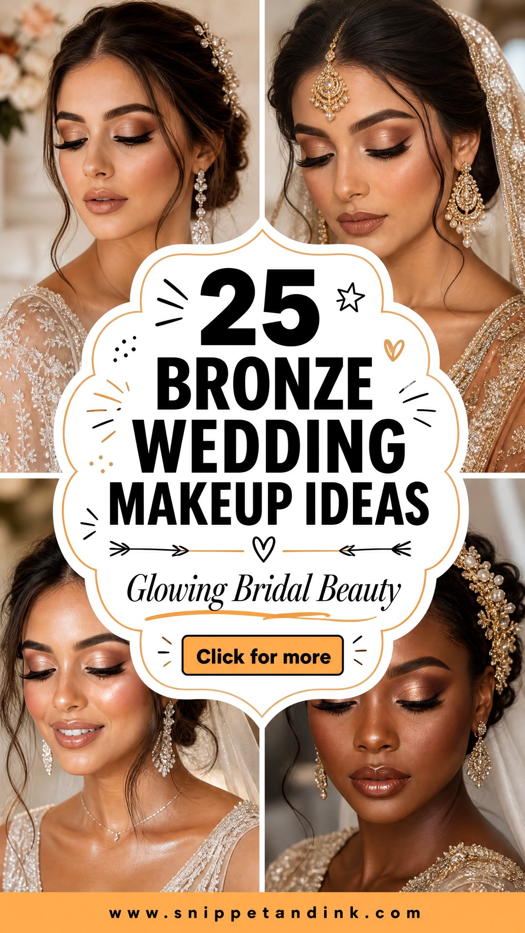 25 Bronze Wedding Makeup Ideas Glowing Bridal Beauty - 25 Bronze Wedding Makeup Ideas: Glowing Bridal Beauty