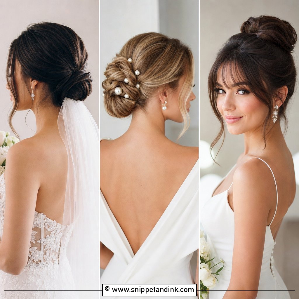 25 Buns Hairstyles for Wedding Romantic Bridal Looks