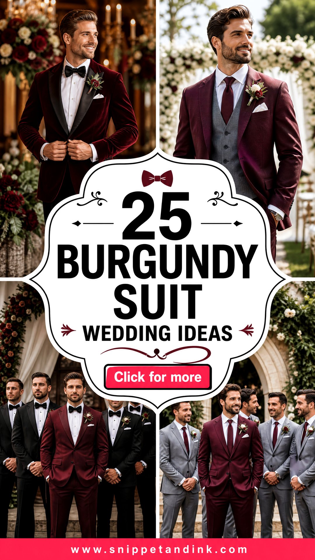 25 Burgundy Suit Wedding Ideas for a Rich Modern Groom Look - 25 Burgundy Suit Wedding Ideas for a Rich, Modern Groom Look