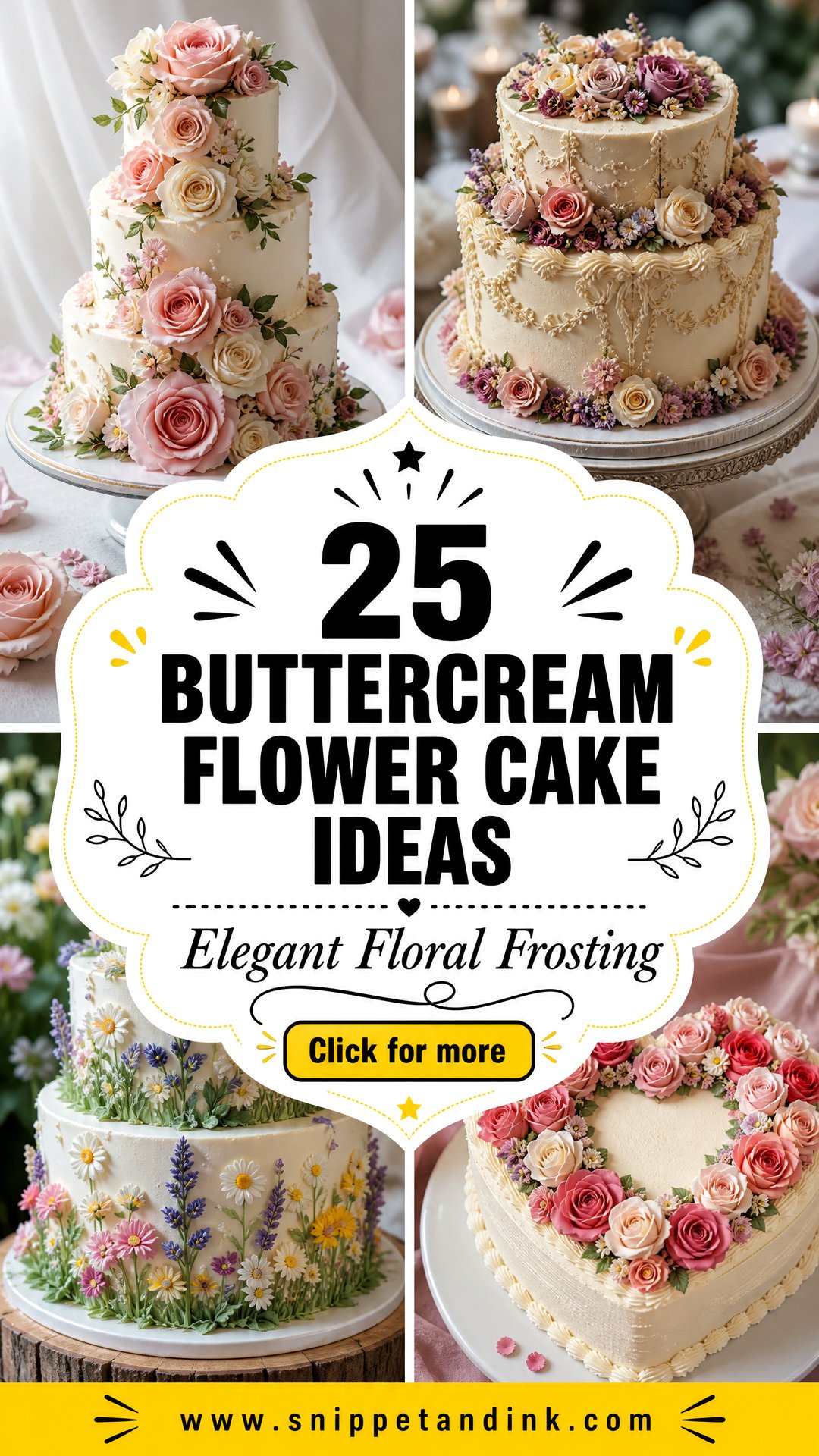 25 Buttercream Flower Cake Ideas for Wedding Elegance - 25 Buttercream Flower Cake Ideas for Wedding Elegance