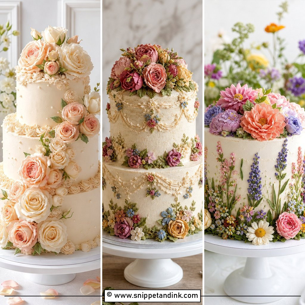 25 Buttercream Flower Cake Ideas for Wedding Elegance