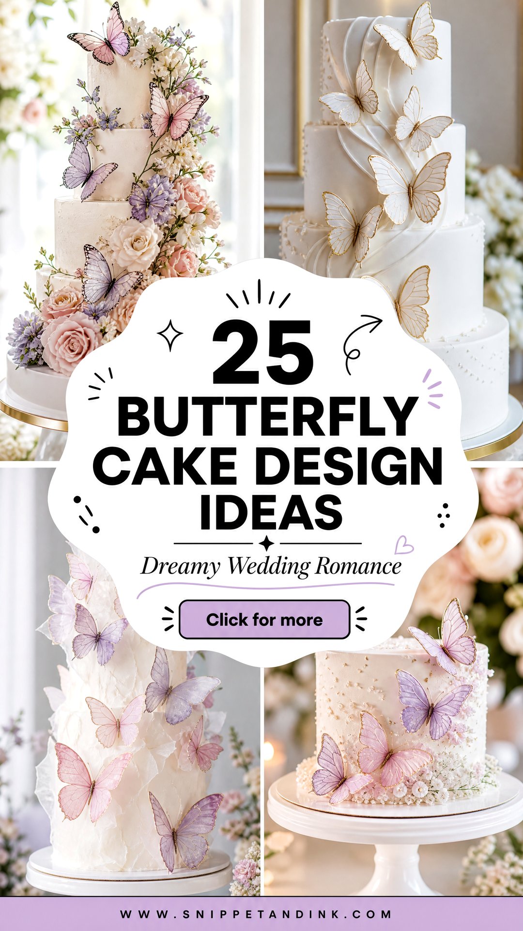 25 Butterfly Cake Design Ideas for Wedding Day Romance - 25 Butterfly Cake Design Ideas for Wedding Day Romance