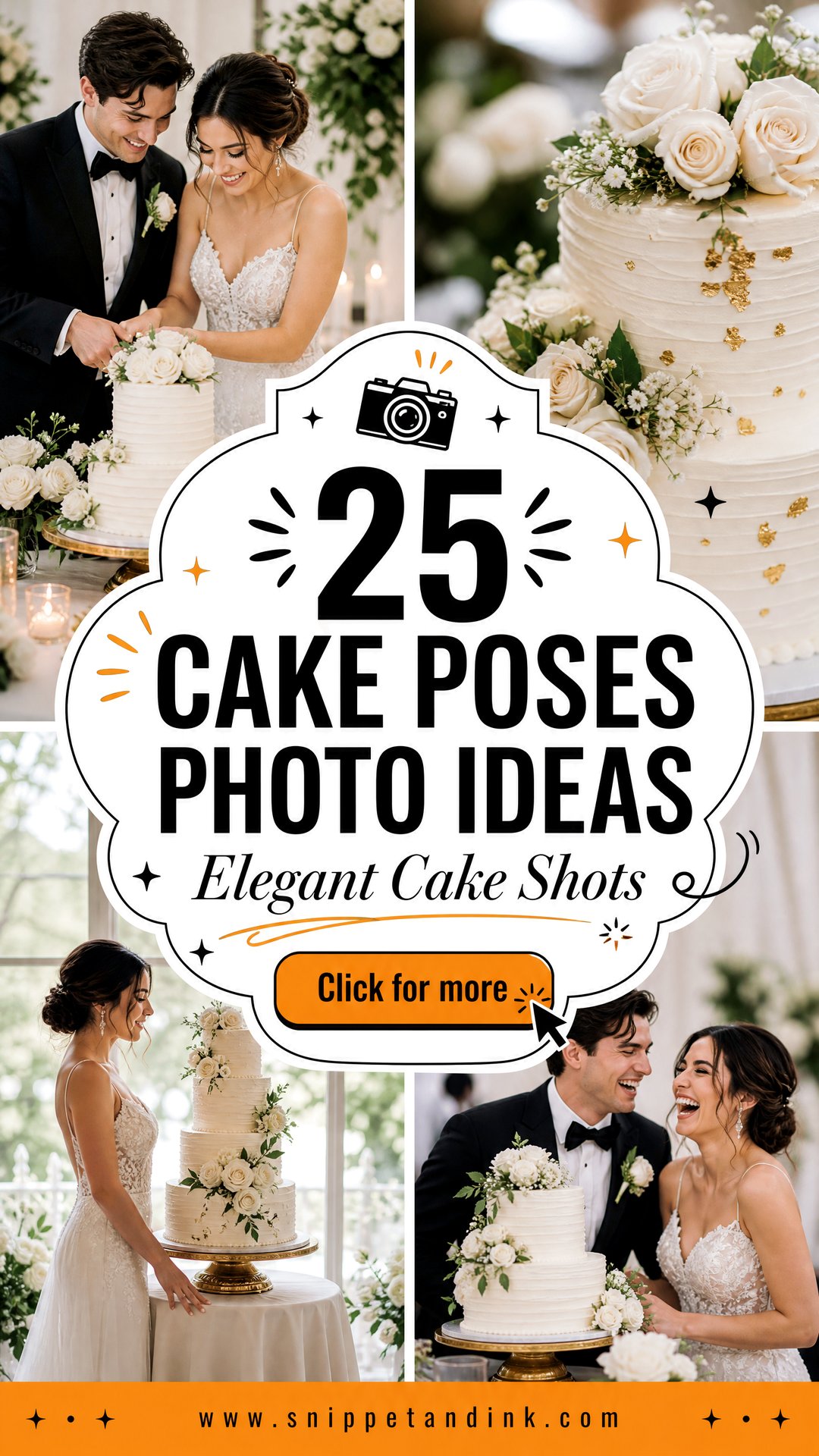 25 Cake Poses Photo Ideas for Wedding Elegant Shots - 25 Cake Poses Photo Ideas for Wedding: Elegant Shots