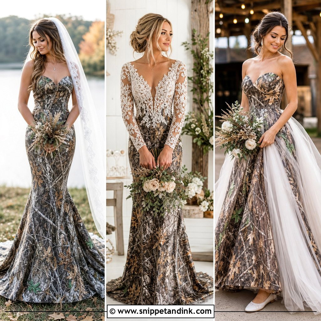 25 Camo Wedding Dress Ideas for Rustic, Style-Savvy Brides