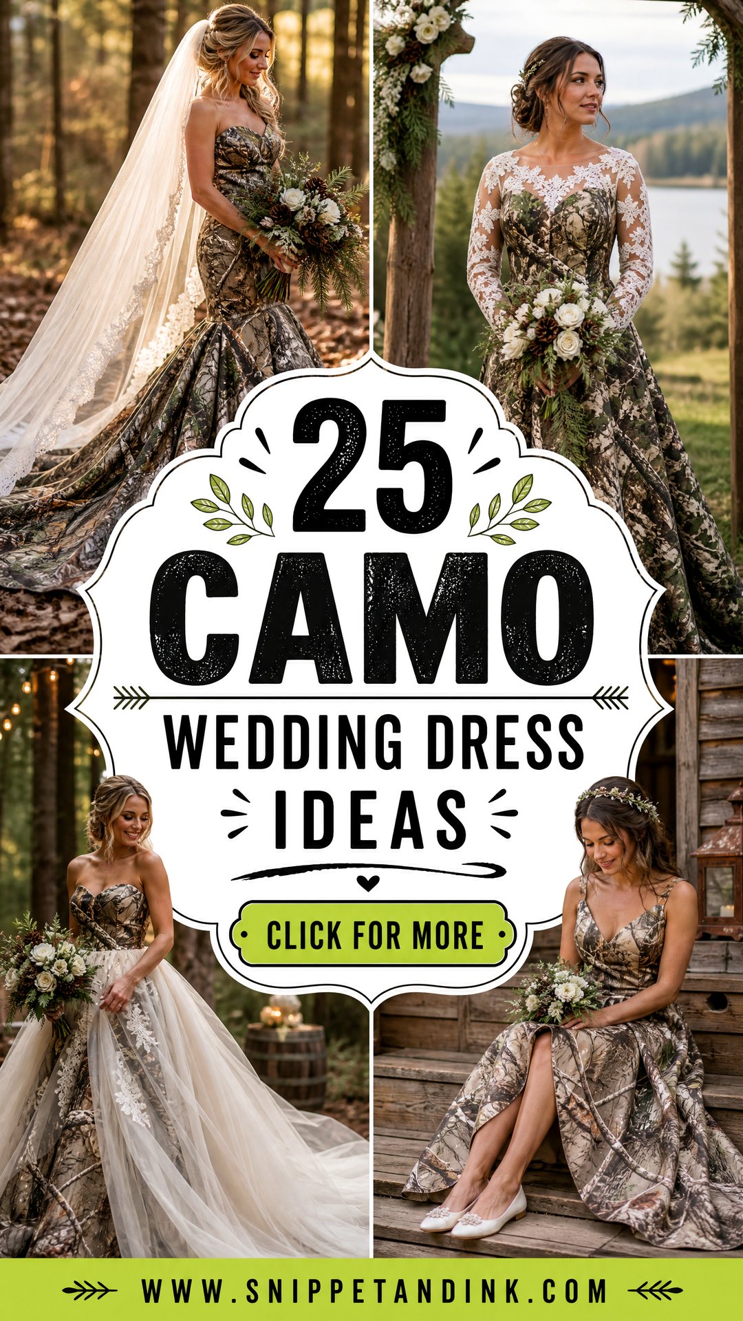 25 Camo Wedding Dress Ideas for Rustic Style-Savvy Brides - 25 Camo Wedding Dress Ideas for Rustic, Style-Savvy Brides