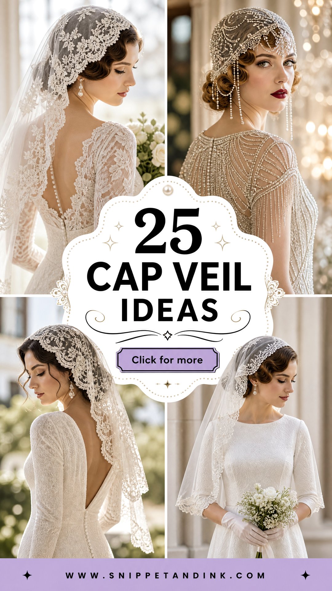 25 Cap Veil Ideas for a Timeless Romantic Vintage Bridal Look - 25 Cap Veil Ideas for a Timeless, Romantic Vintage Bridal Look