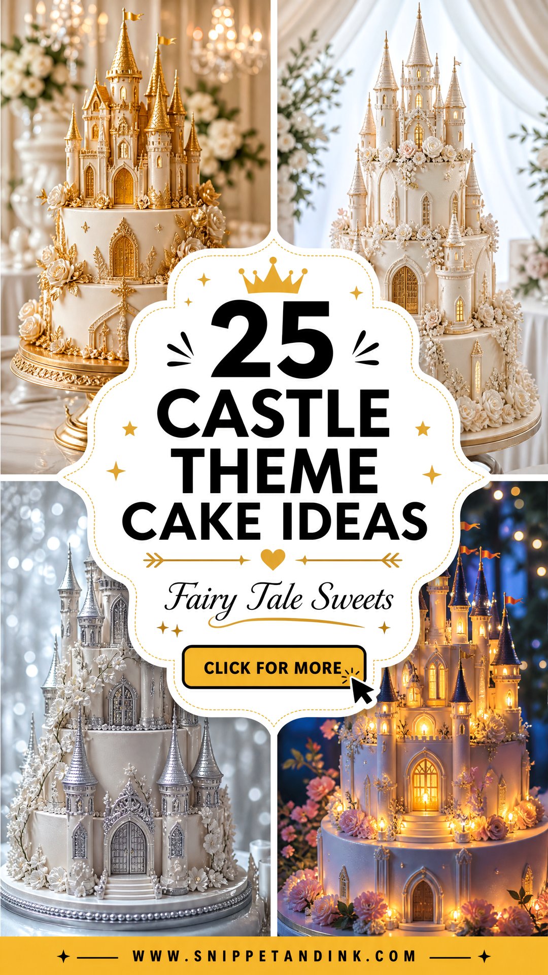 25 Castle Theme Cake Ideas for Wedding Fairy-Tale Style - 25 Castle Theme Cake Ideas for Wedding Fairy-Tale Style