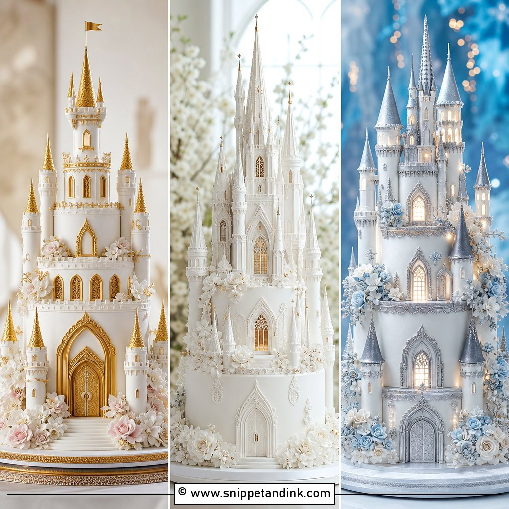 25 Castle Theme Cake Ideas for Wedding Fairy-Tale Style