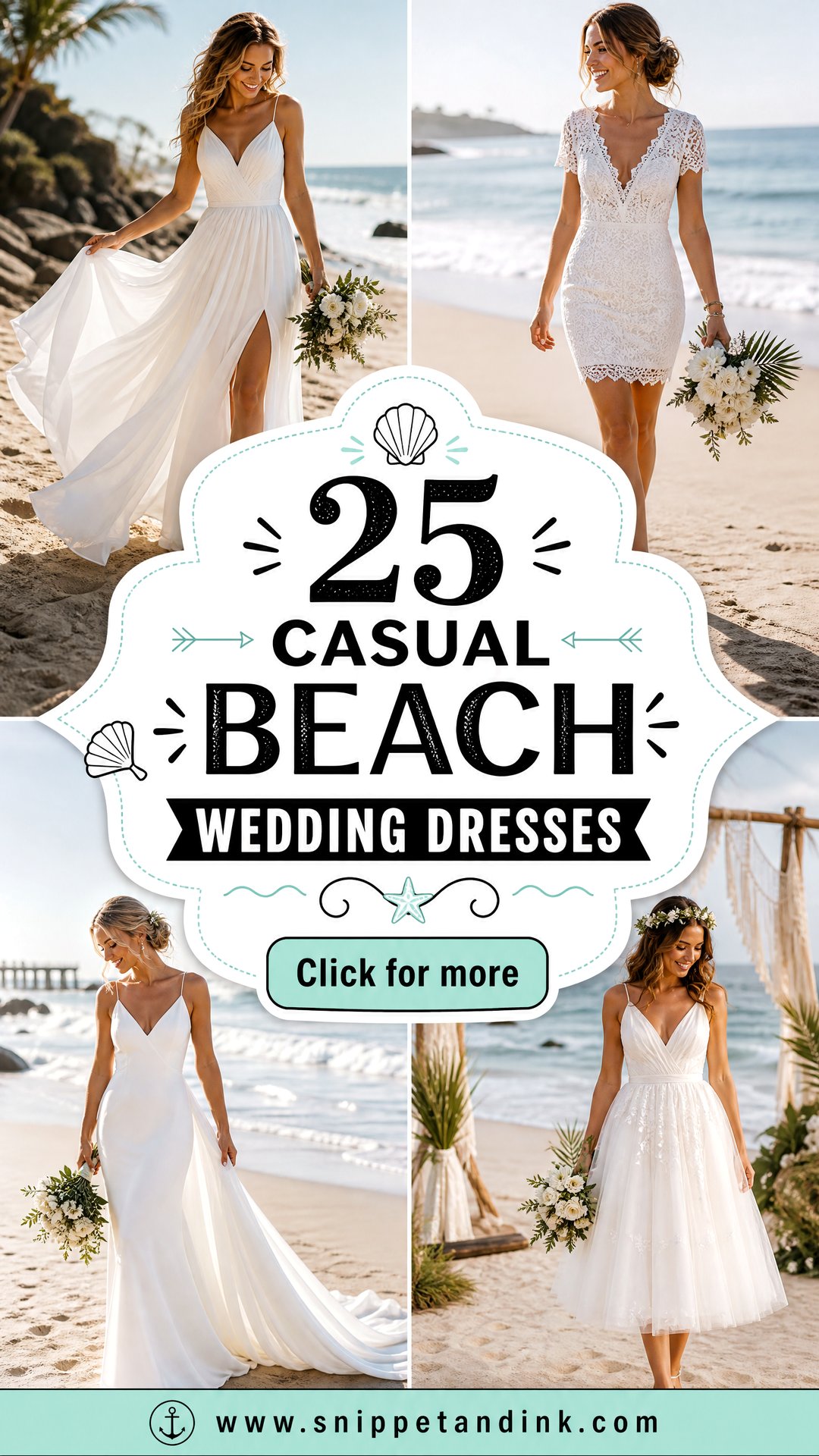 25 Casual Beach Wedding Dresses for Effortless Seaside Style - 25 Casual Beach Wedding Dresses for Effortless Seaside Style