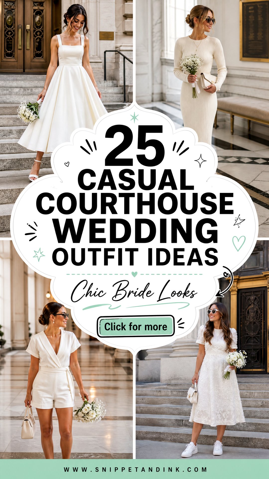 25 Casual Courthouse Wedding Outfit Ideas for Chic Brides - 25 Casual Courthouse Wedding Outfit Ideas for Chic Brides