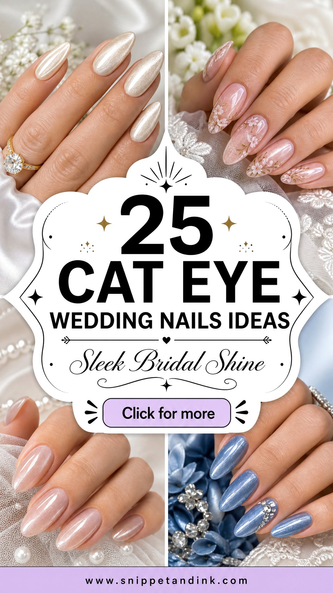 25 Cat Eye Wedding Nails for a Sleek Modern Bridal Look - 25 Cat Eye Wedding Nails for a Sleek Modern Bridal Look