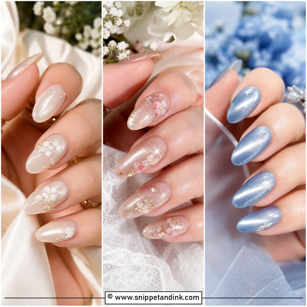 25 Cat Eye Wedding Nails for a Sleek Modern Bridal Look