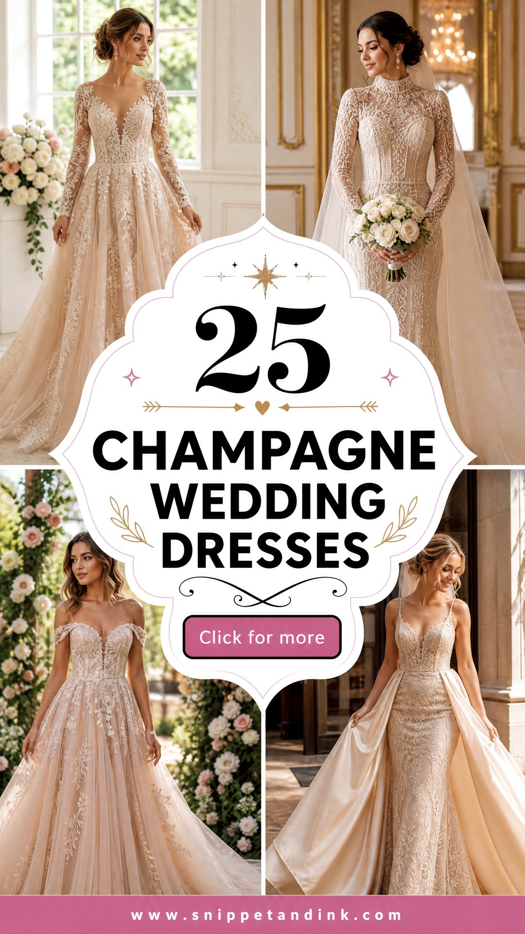 25 Champagne Wedding Dresses Elegant Looks for Modern Brides - 25 Champagne Wedding Dresses: Elegant Looks for Modern Brides