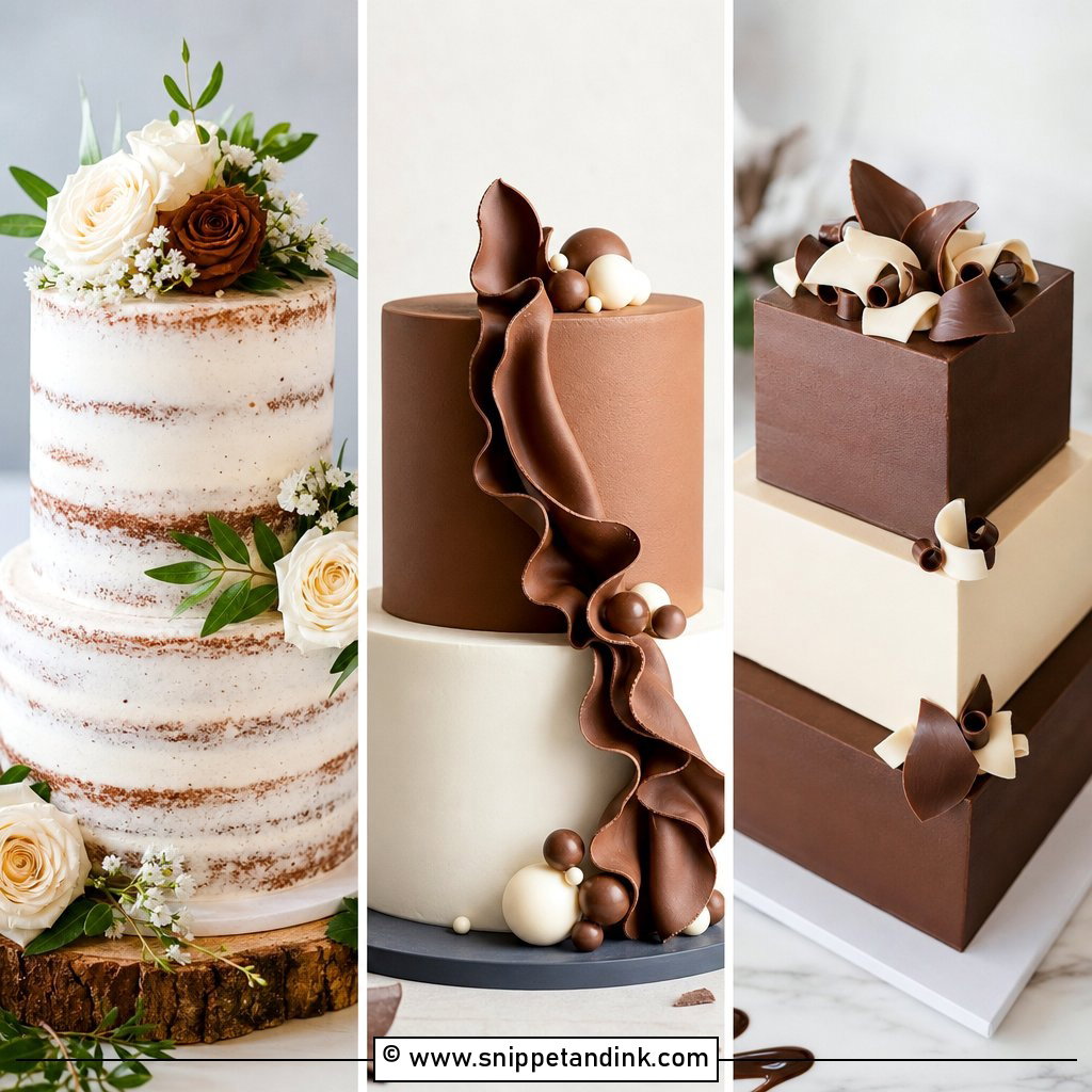 25 Chocolate Vanilla Wedding Cake Ideas for Sweet Style