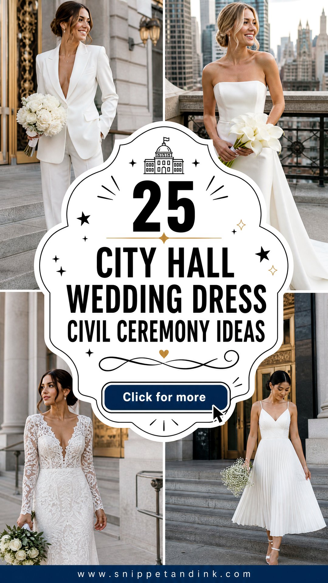 25 City Hall Wedding Dress Civil Ceremony Ideas Chic Looks - 25 City Hall Wedding Dress Civil Ceremony Ideas: Chic Looks