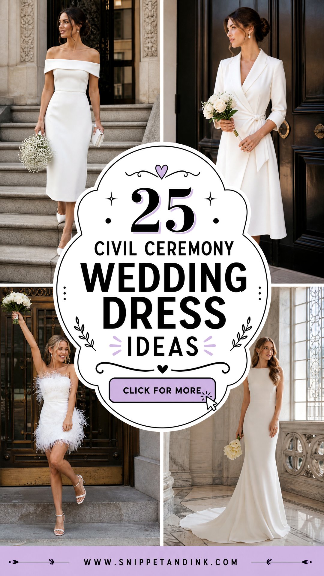 25 Civil Ceremony Wedding Dress Ideas Chic Bridal Looks - 25 Civil Ceremony Wedding Dress Ideas: Chic Bridal Looks