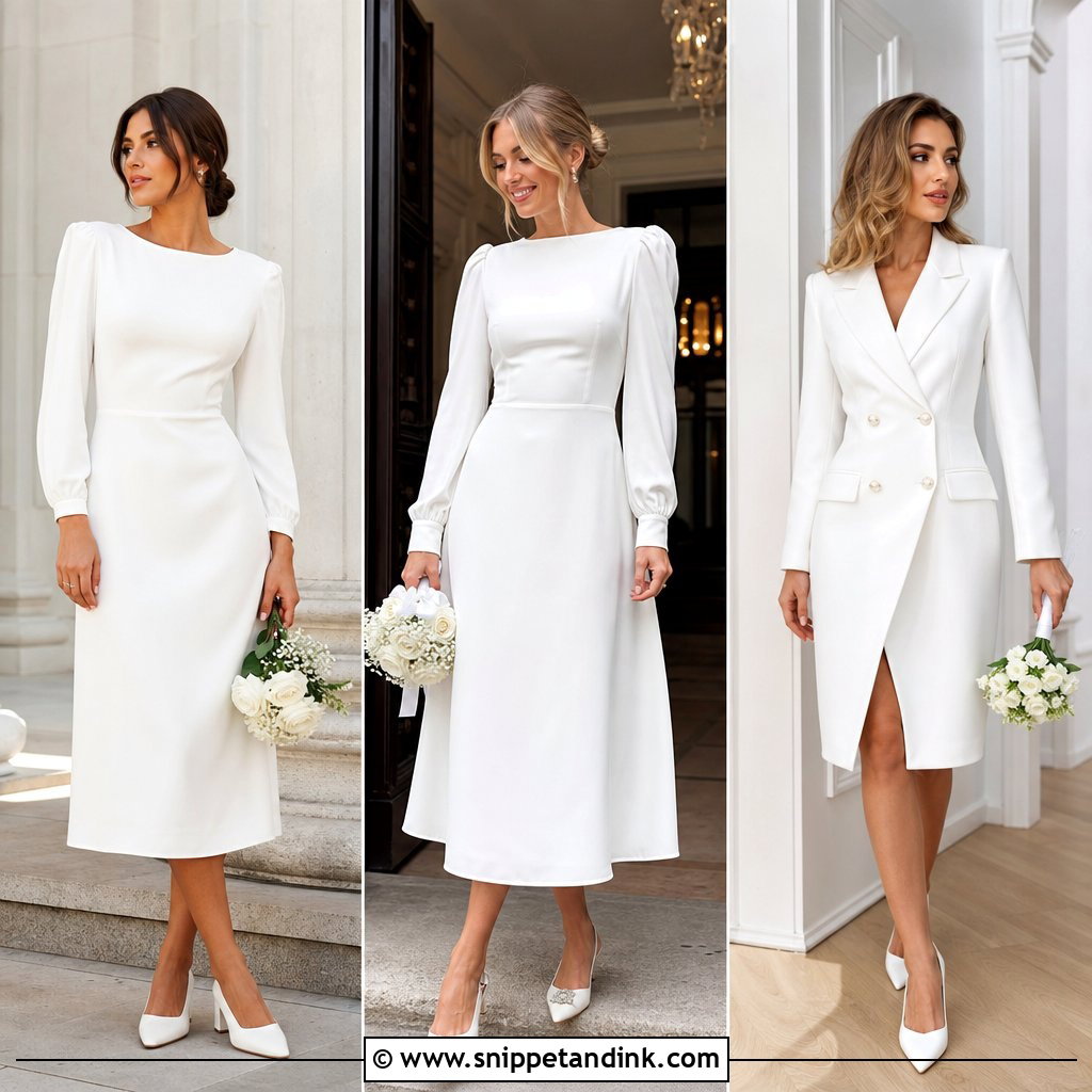 25 Civil Wedding Dress Simple Midi Ideas: Chic City Hall Looks