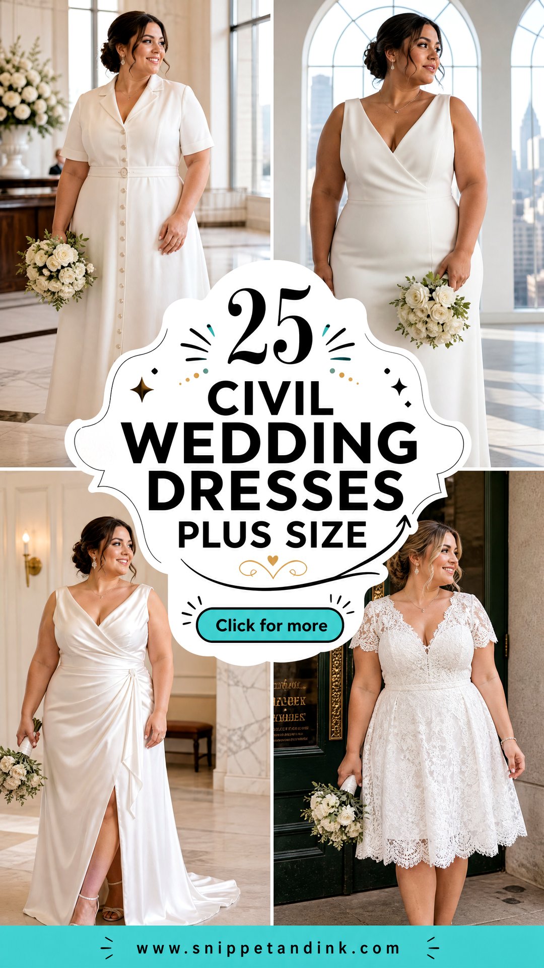 25 Civil Wedding Dresses Plus Size Flattering Courthouse Looks - 25 Civil Wedding Dresses Plus Size: Flattering Courthouse Looks