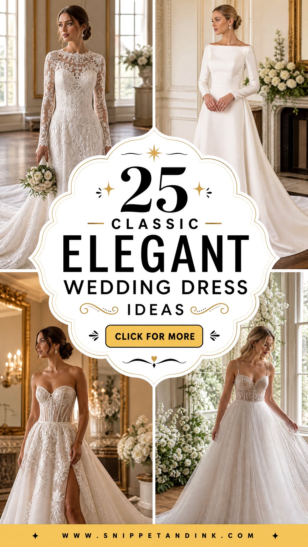 25 Classic Elegant Wedding Dress Ideas Timeless Bridal Looks - 25 Classic Elegant Wedding Dress Ideas: Timeless Bridal Looks
