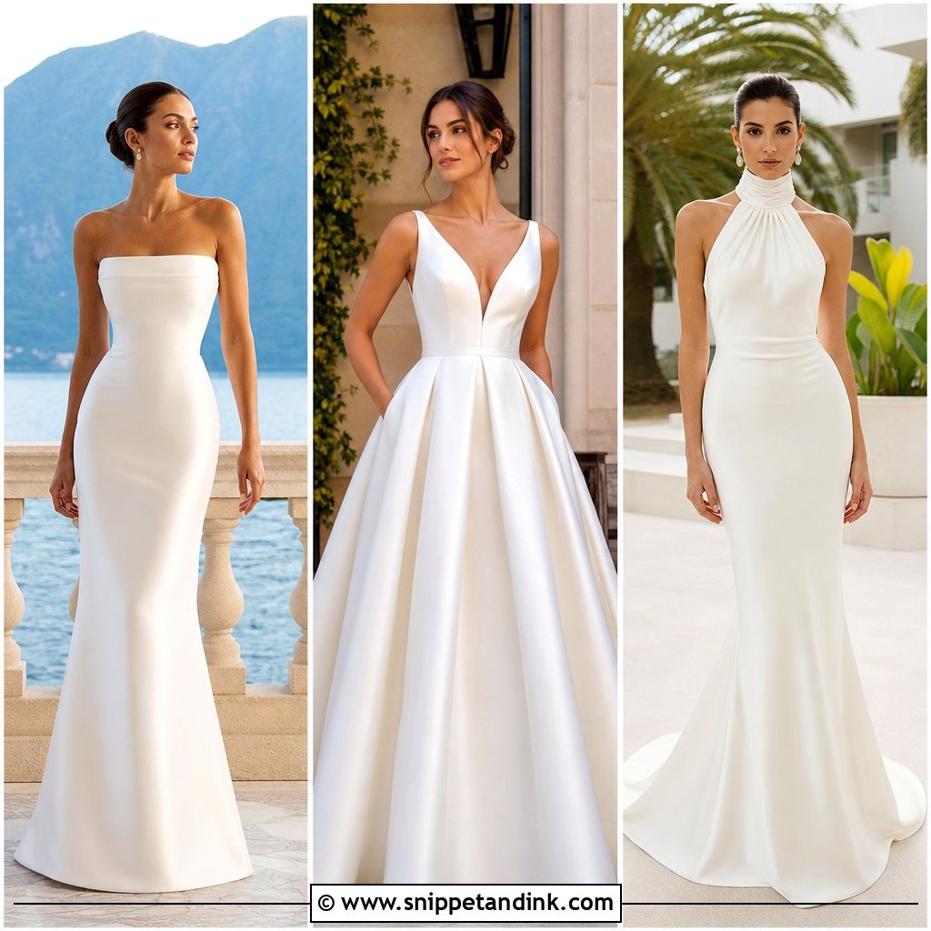 25 Classic Minimalist Wedding Dress Ideas: Refined Bridal Looks