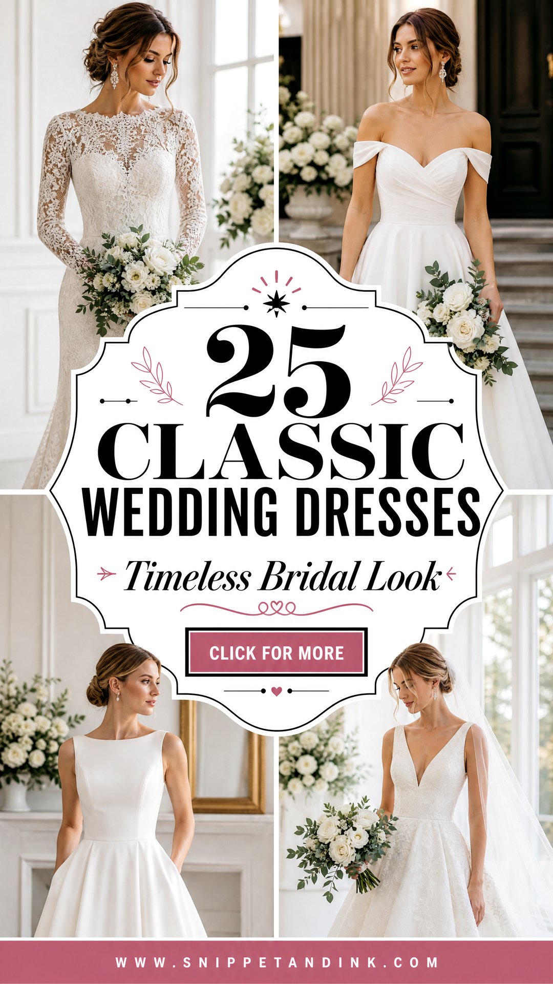 25 Classic Wedding Dresses for a Timeless Bridal Look - 25 Classic Wedding Dresses for a Timeless Bridal Look
