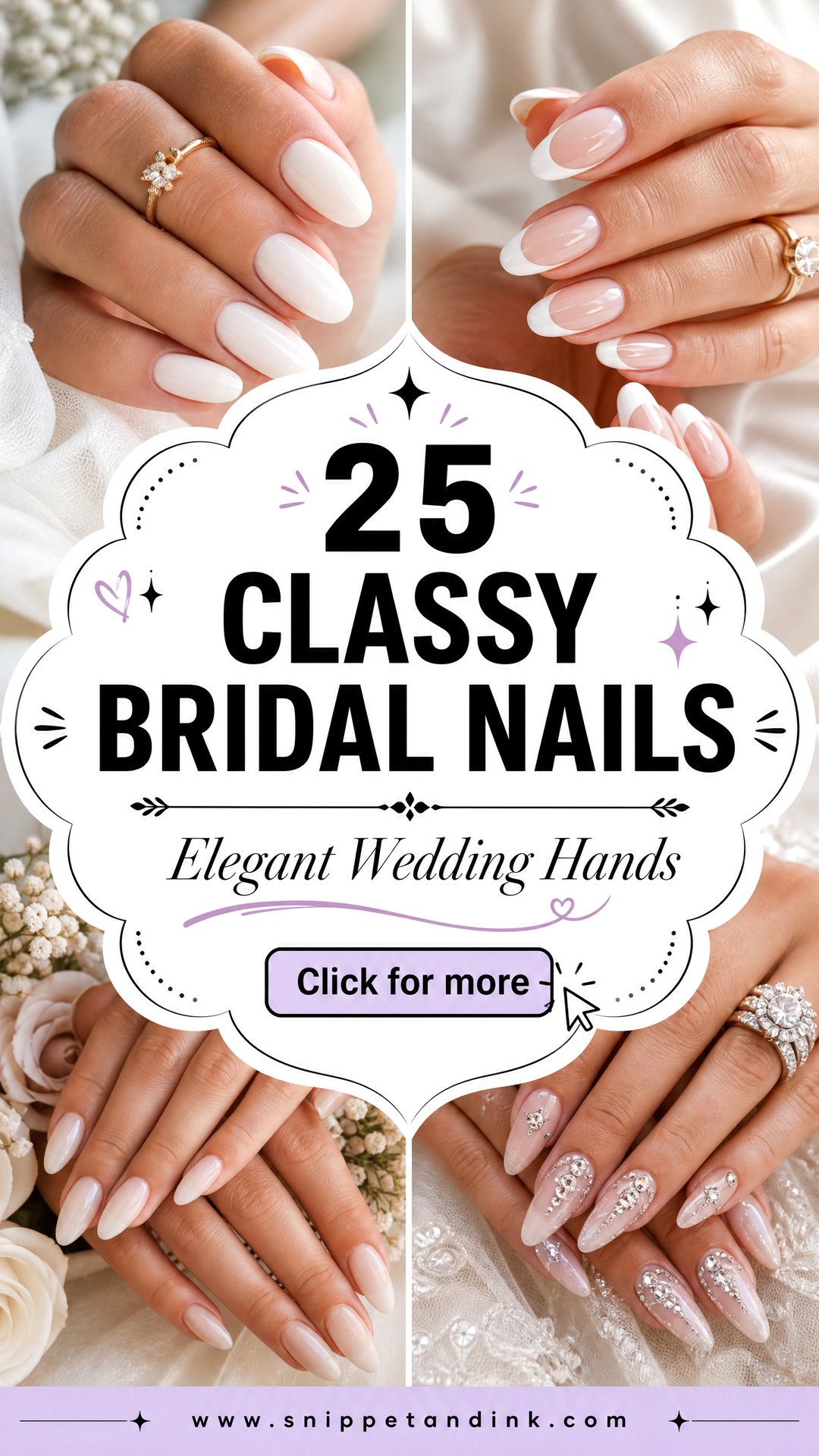 25 Classy Bridal Nails for Elegant Timeless Wedding Hands - 25 Classy Bridal Nails for Elegant, Timeless Wedding Hands