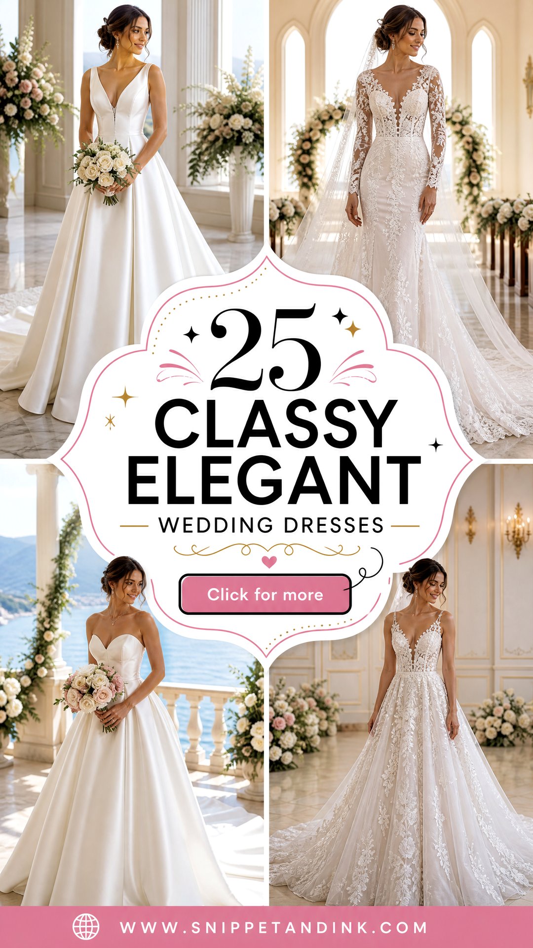 25 Classy Elegant Wedding Dresses for a Timeless Bridal Look - 25 Classy Elegant Wedding Dresses for a Timeless Bridal Look