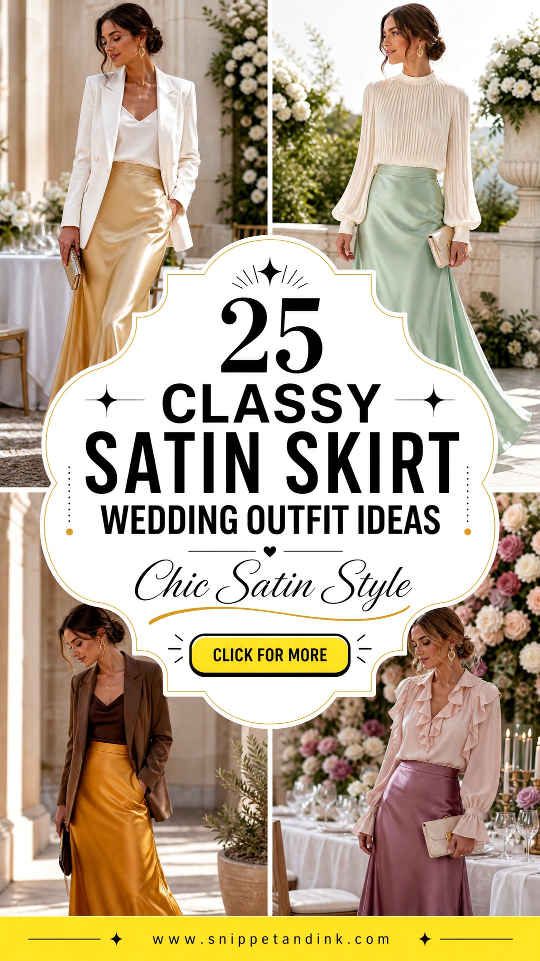 25 Classy Satin Skirt Wedding Outfit Ideas for Chic Brides - 25 Classy Satin Skirt Wedding Outfit Ideas for Chic Brides