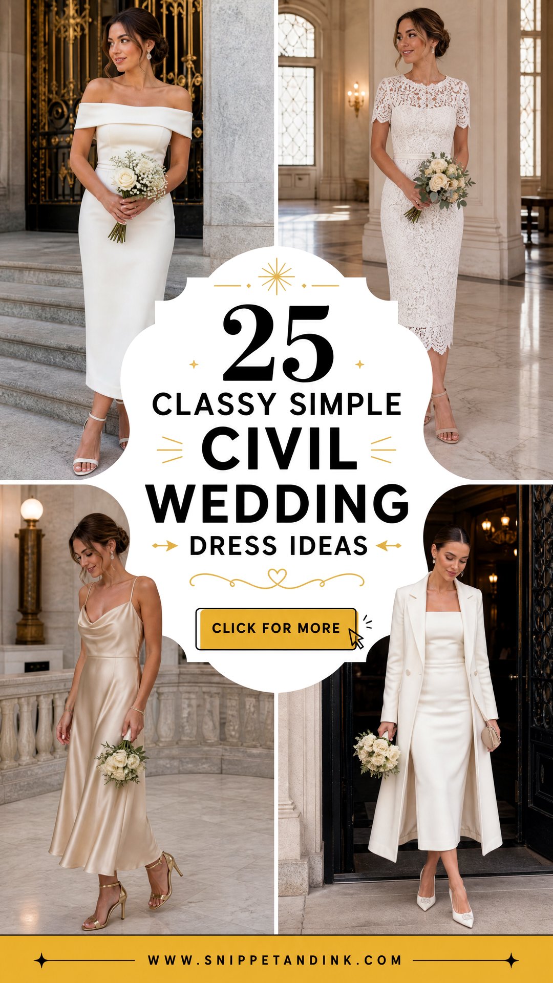 25 Classy Simple Civil Wedding Dress Ideas for Chic Brides - 25 Classy Simple Civil Wedding Dress Ideas for Chic Brides