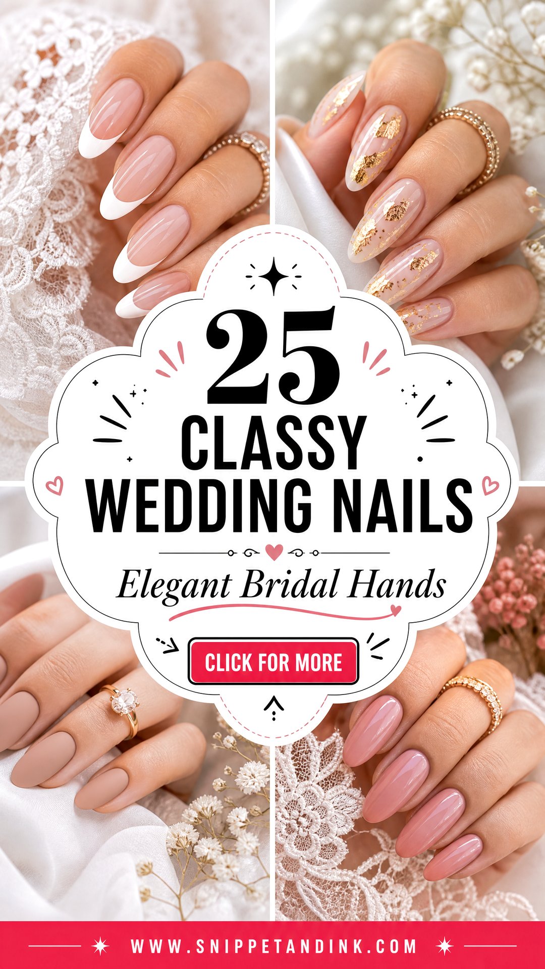 25 Classy Wedding Nails for Elegant Photo-Ready Bridal Hands - 25 Classy Wedding Nails for Elegant, Photo-Ready Bridal Hands