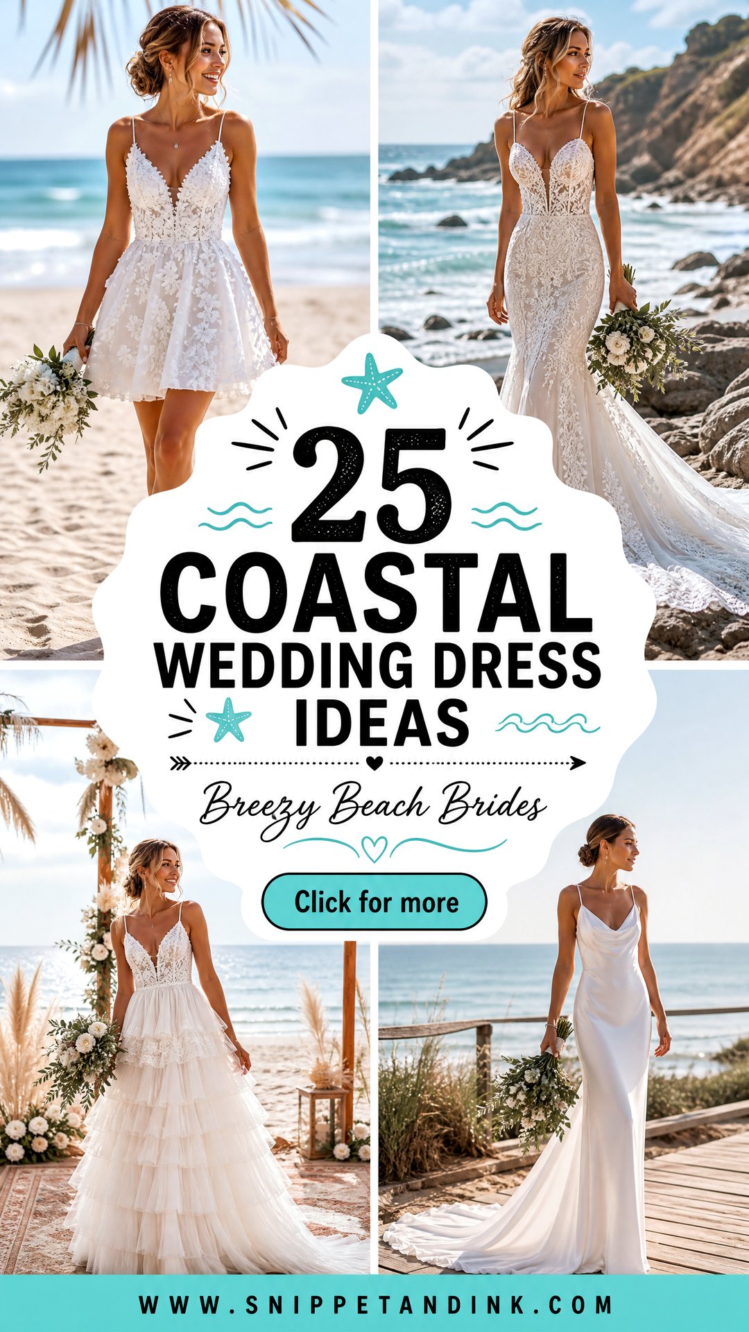 25 Coastal Wedding Dress Ideas for Breezy Beach Brides - 25 Coastal Wedding Dress Ideas for Breezy Beach Brides
