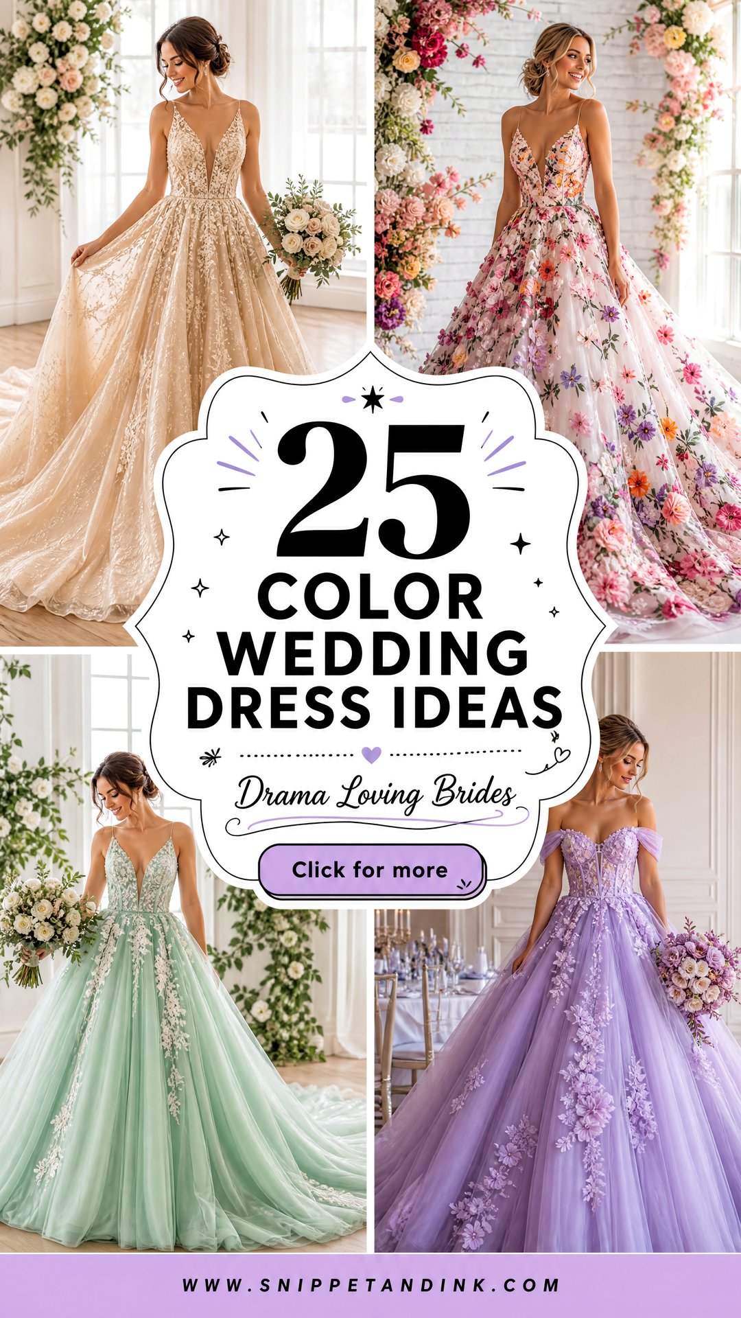 25 Color Wedding Dress Ideas for Brides Who Love Drama - 25 Color Wedding Dress Ideas for Brides Who Love Drama
