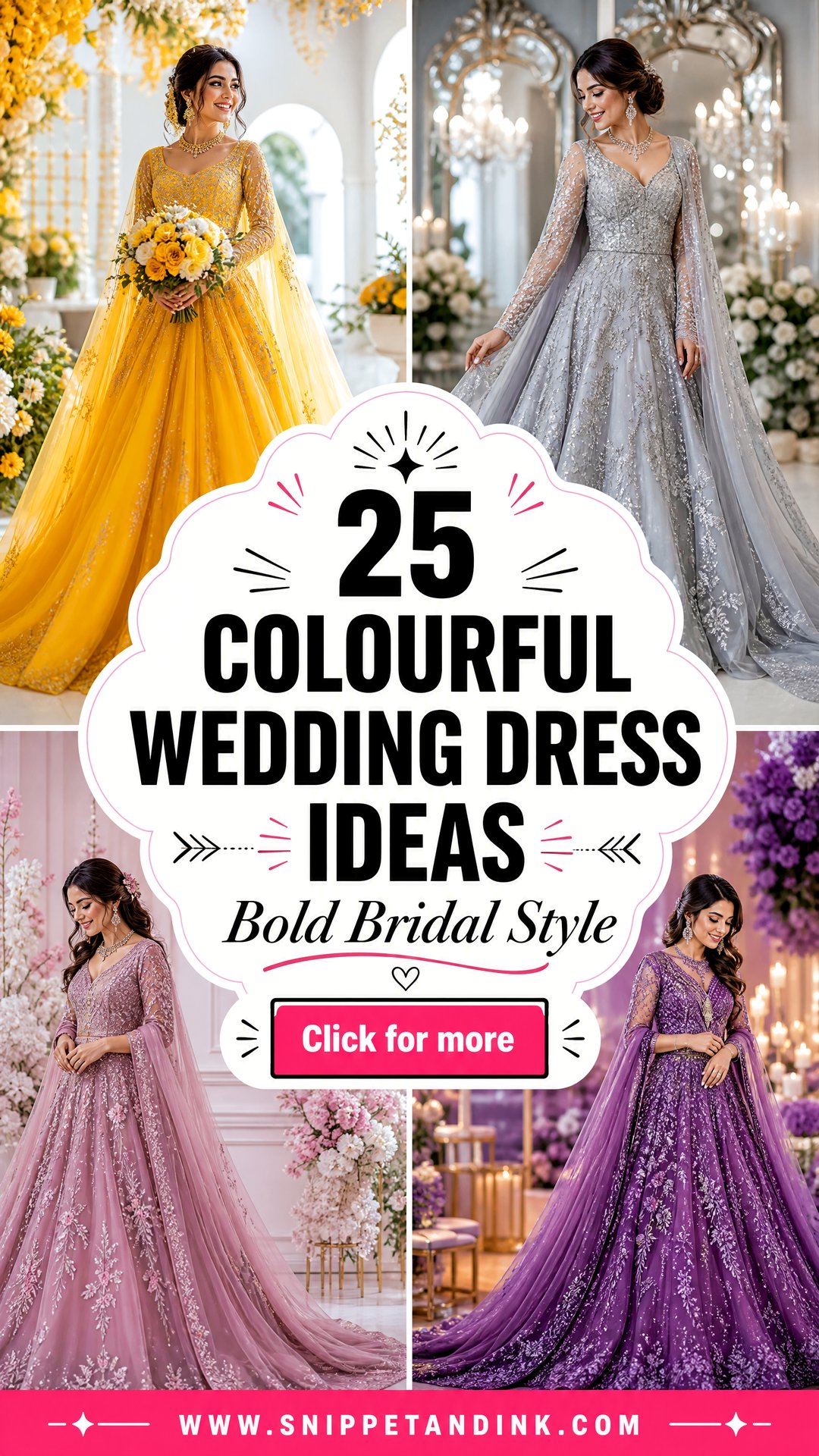25 Colourful Wedding Dress Ideas for Bold Bridal Style - 25 Colourful Wedding Dress Ideas for Bold Bridal Style
