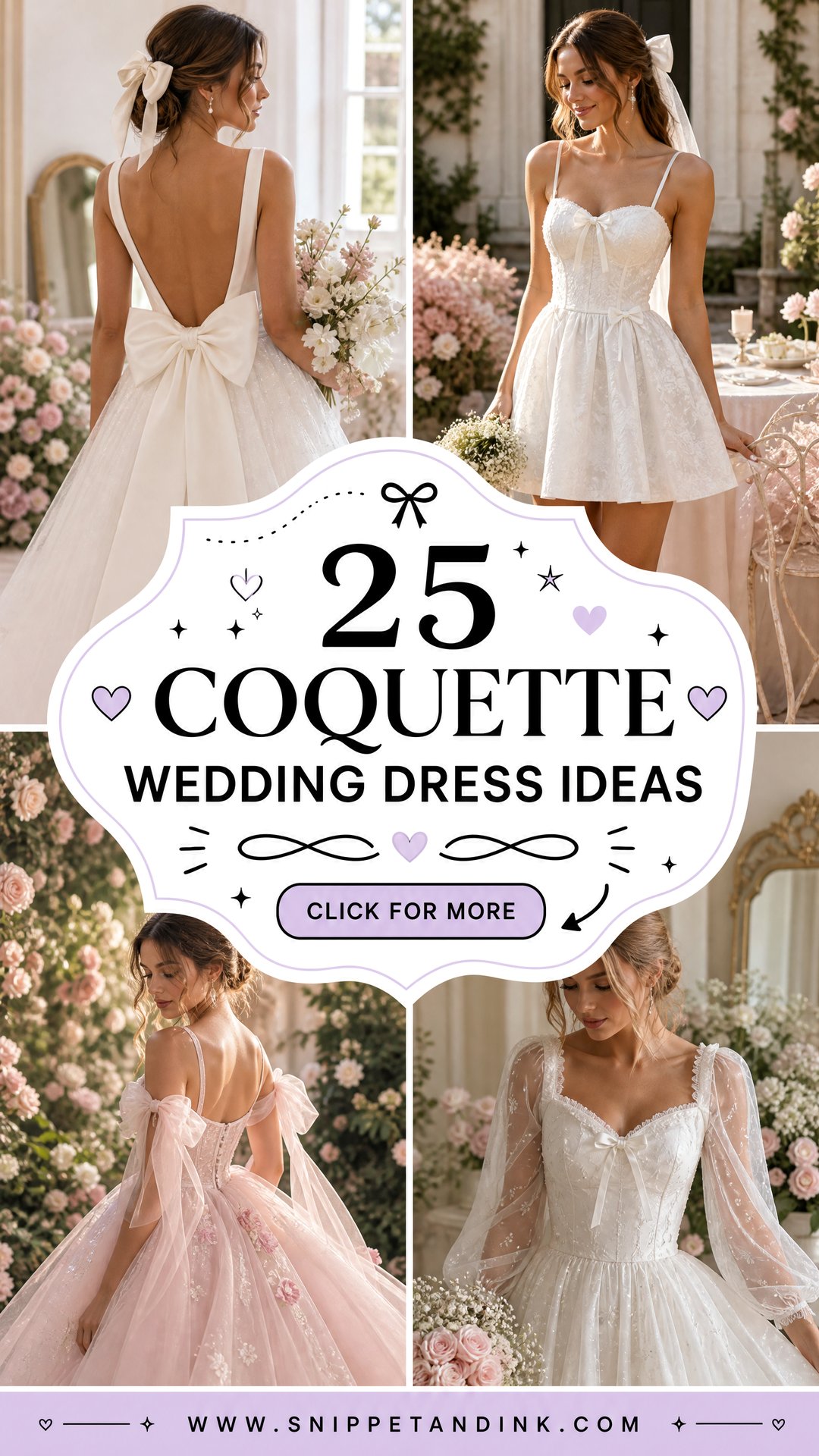 25 Coquette Wedding Dress Ideas for Romantic Modern Brides - 25 Coquette Wedding Dress Ideas for Romantic Modern Brides