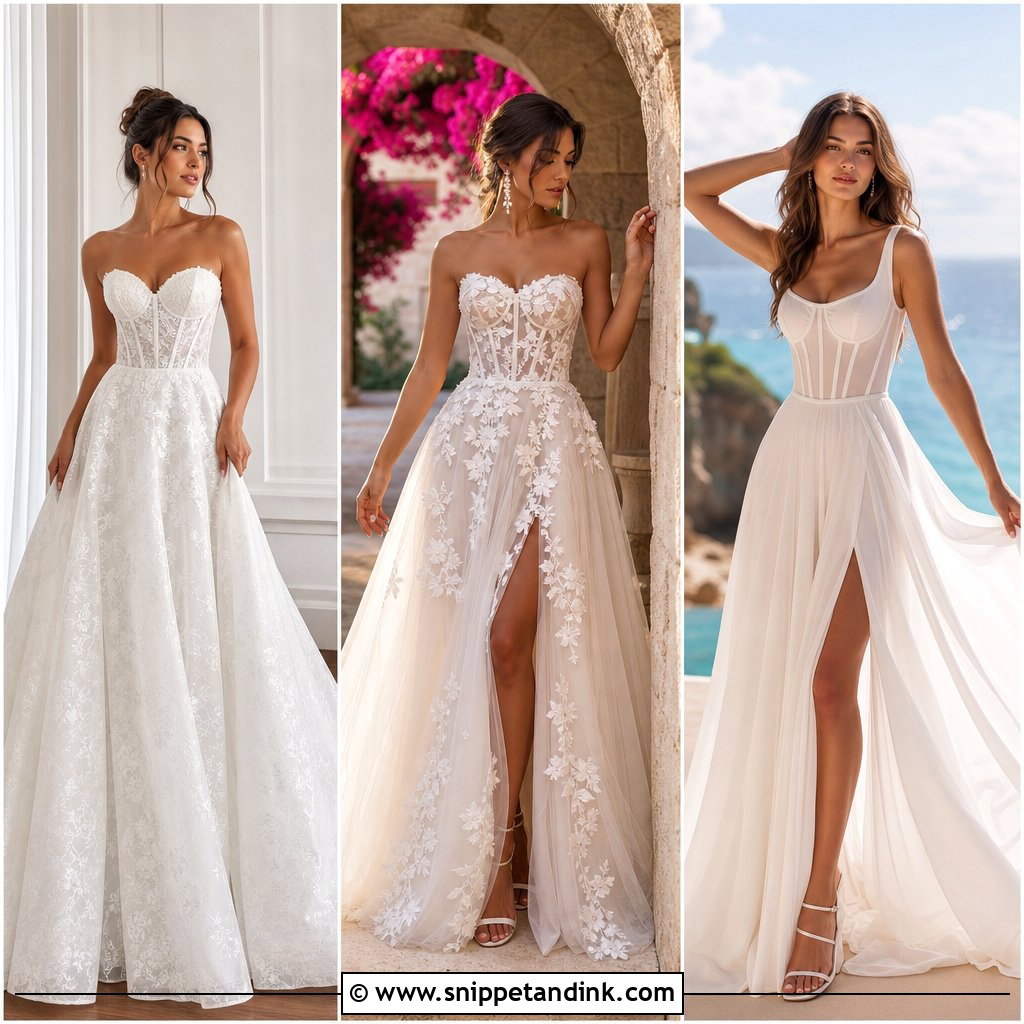 25 Corset Top Wedding Dresses for a Flattering Bridal Look