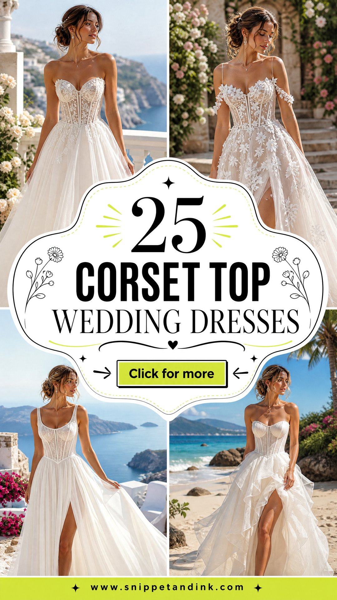 25 Corset Top Wedding Dresses for a Flattering Bridal Look - 25 Corset Top Wedding Dresses for a Flattering Bridal Look