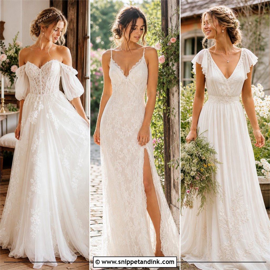 25 Cottage Core Wedding Dress Ideas