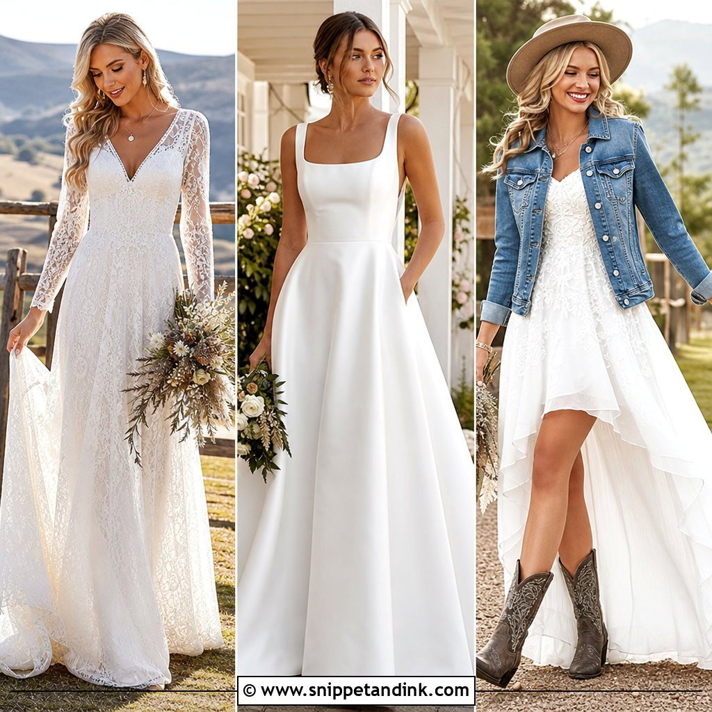 25 Country Style Wedding Dresses for Rustic-Chic Brides