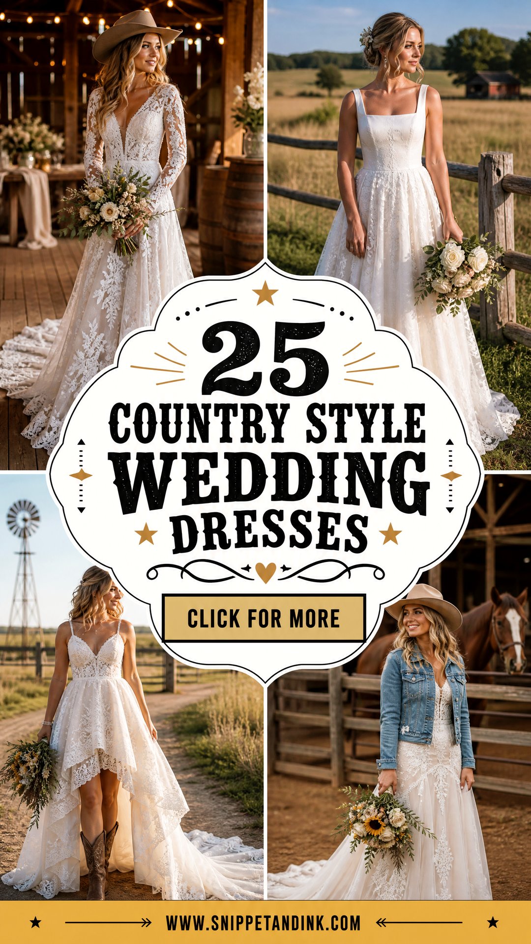 25 Country Style Wedding Dresses for Rustic-Chic Brides - 25 Country Style Wedding Dresses for Rustic-Chic Brides