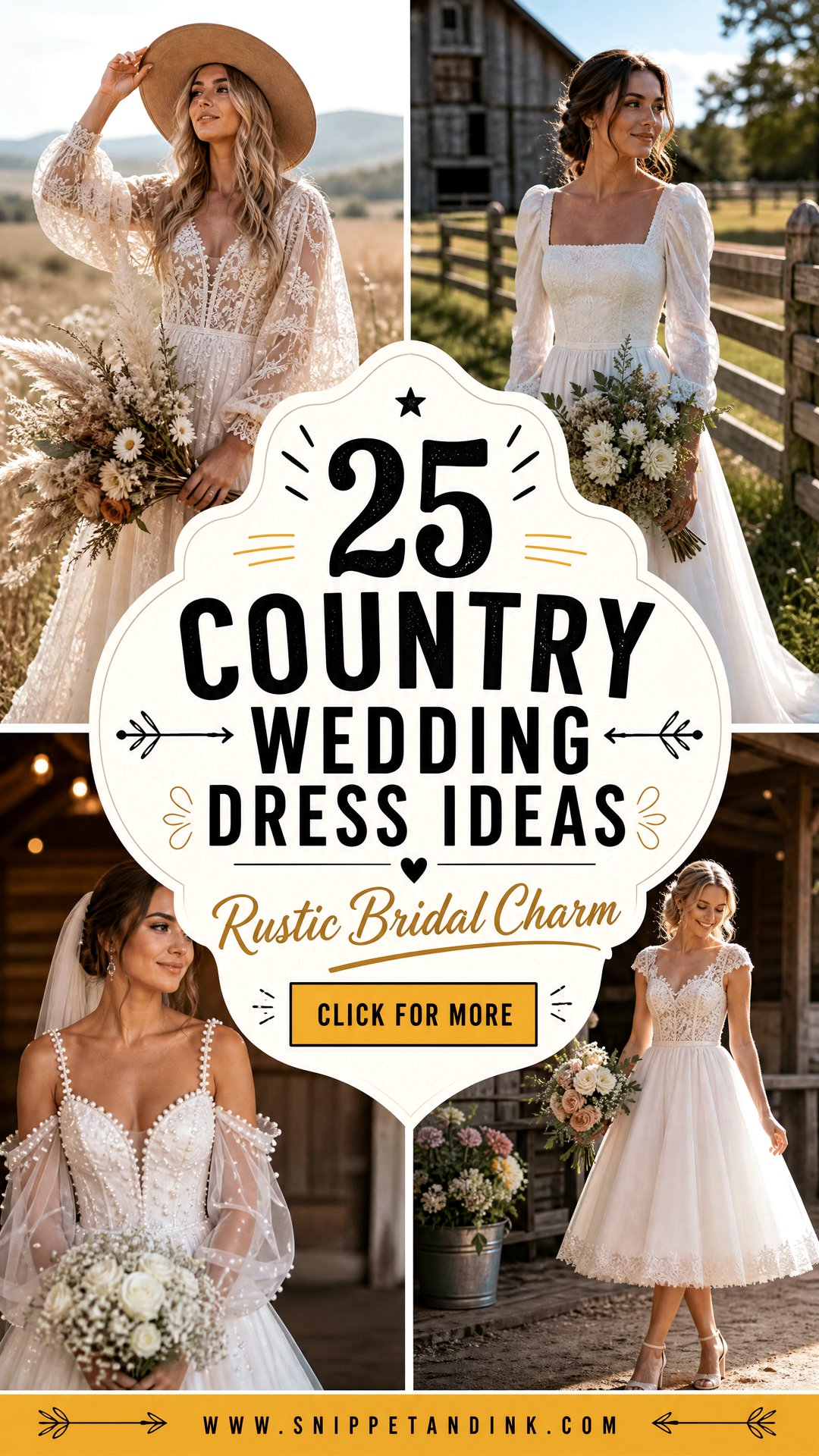 25 Country Wedding Dress Ideas for Rustic Bridal Charm - 25 Country Wedding Dress Ideas for Rustic Bridal Charm