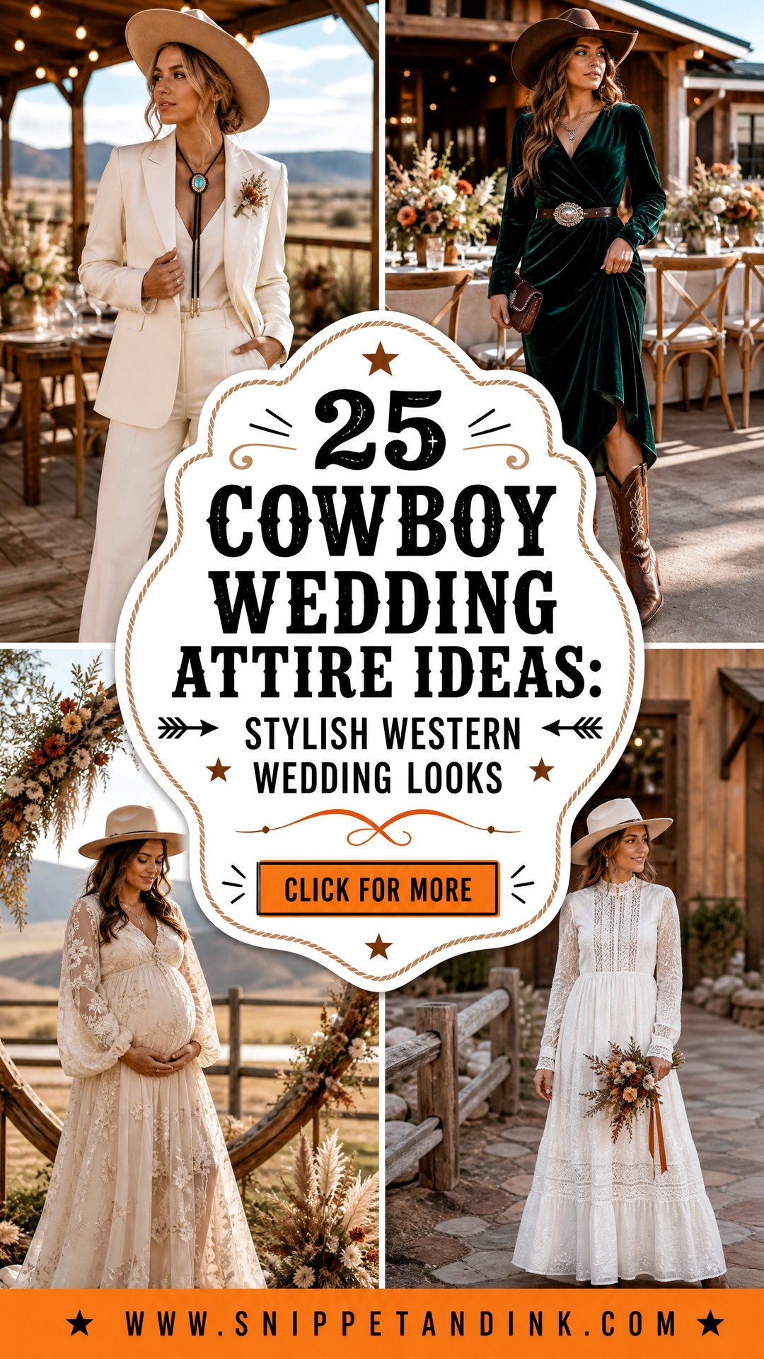 25 Cowboy Wedding Attire Ideas Stylish Western Wedding Looks - 25 Cowboy Wedding Attire Ideas: Stylish Western Wedding Looks