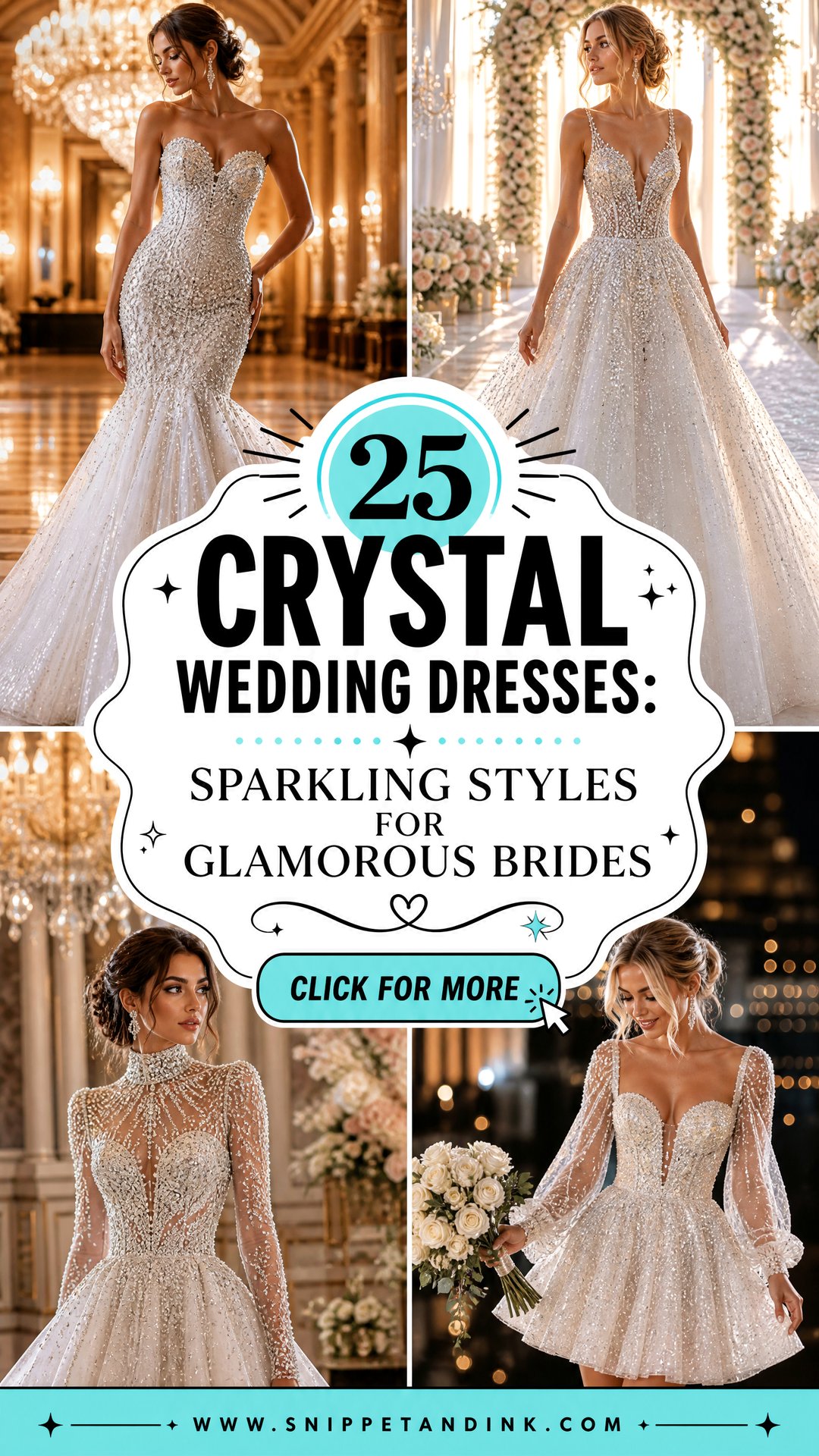 25 Crystal Wedding Dresses Sparkling Styles for Glamorous Brides - 25 Crystal Wedding Dresses: Sparkling Styles for Glamorous Brides