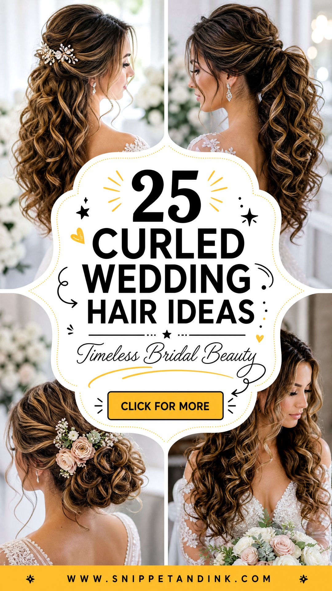 25 Curled Wedding Hair Ideas for Timeless Bridal Beauty - 25 Curled Wedding Hair Ideas for Timeless Bridal Beauty
