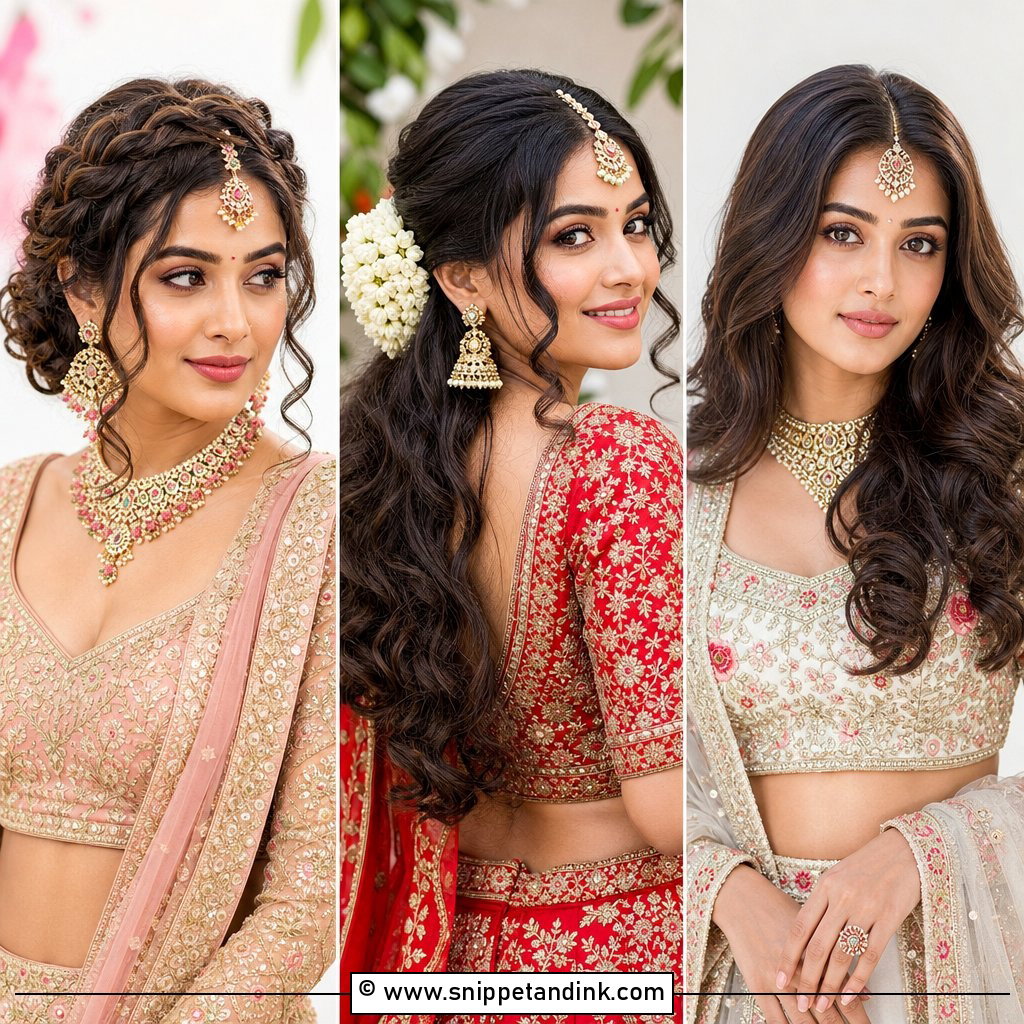 25 Curls Open Hairstyles Indian Wedding Ideas for Glam Brides
