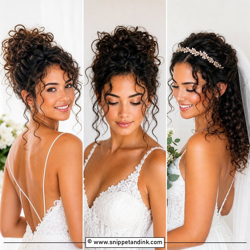 25 Curly Bride Hairstyles for Romantic Photo-Ready Hair