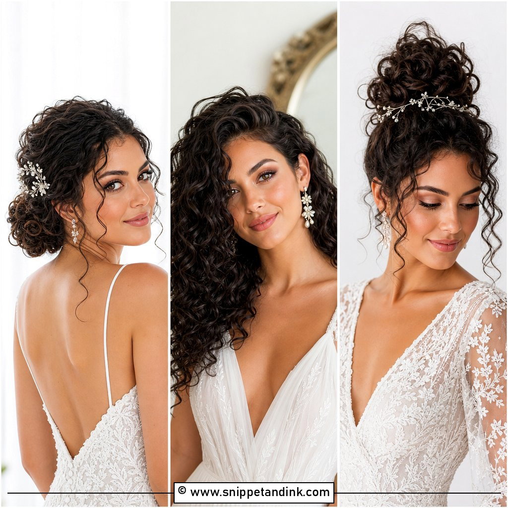 25 Curly Hair Bridal Hairstyles for a Romantic Wedding Look